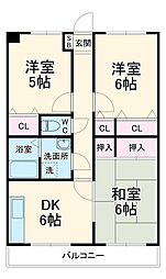 小田急小田原線 百合ヶ丘駅 徒歩11分の賃貸マンション 1階3DKの間取り