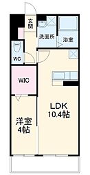 グランドソレーユ 1階1LDKの間取り