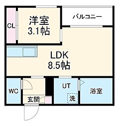 ＲＥＧＡＬＥＳＴ　Ｓｏｗａｋａ則武 3階1LDKの間取り