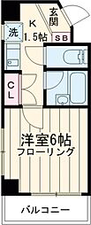 JR横浜線 町田駅 徒歩5分の賃貸マンション 5階1Kの間取り