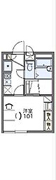 レオパレスアクシス2 1Kの間取図画像