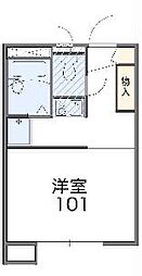 レオパレスブランシェ海老名3 1Kの間取図画像