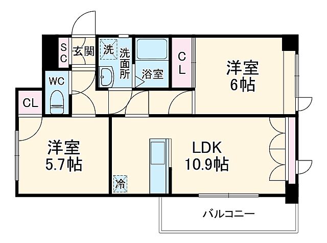 ホームズ でお部屋探し オーキッドレジデンス西小岩 2階 3 2ldk 賃料12 3万円 57 1 賃貸マンション住宅情報 物件番号 取扱い不動産会社 ハウスコム株式会社 小岩店