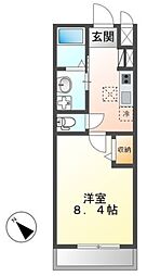 JR常磐線 土浦駅 3.4kmの賃貸アパート 1階1Kの間取り