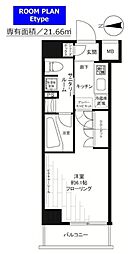 ステージグランデ大森アジールコート 8階1Kの間取り