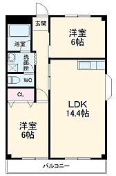 ガイドウェイバス志段味線 川村駅 徒歩10分の賃貸マンション 1階2LDKの間取り