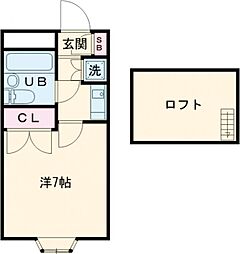 小田急小田原線 祖師ヶ谷大蔵駅 徒歩17分の賃貸マンション 3階1Kの間取り