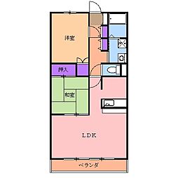 ボヌール鈴木 2LDKの間取図画像