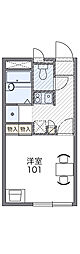 レオパレス下和田 1階1Kの間取り