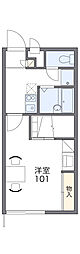 レオパレス888 2階1Kの間取り