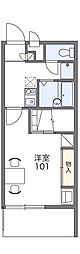 レオパレス猪子石 1Kの間取図画像