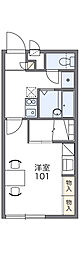 レオパレス辰＆圭 2階1Kの間取り