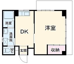 第1アリストマンション 3階1LDKの間取り