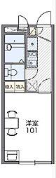 レオパレスグランパルク小柳 1Kの間取図画像