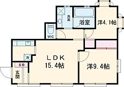 Dormilona吉祥寺 1階2LDKの間取り