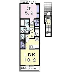 ベルフォーノ 1LDKの間取図画像