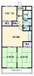 プレズ名古屋入場 5階3LDKの間取り