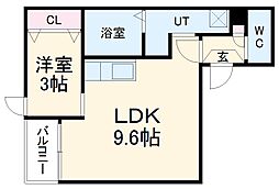 Ｗａｒｒｅｎ　Ｋｕｂｏｍｉ　II 2階1LDKの間取り