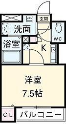 JR京浜東北・根岸線 王子駅 徒歩5分の賃貸マンション 4階1Kの間取り
