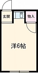 パル城田 2階ワンルームの間取り