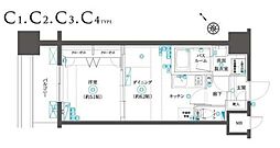 フェニックスヨコハマスクエア 10階1DKの間取り