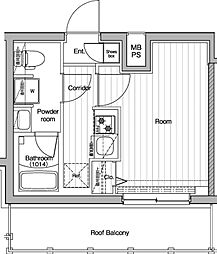 JR東海道本線 川崎駅 徒歩10分の賃貸マンション 4階1Kの間取り