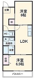 名古屋市営名城線 新瑞橋駅 徒歩6分の賃貸マンション 1階2LDKの間取り