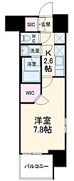 名古屋市営桜通線 高岳駅 徒歩3分の賃貸マンション 12階1Kの間取り