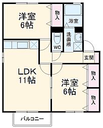 間取図画像 2LDK