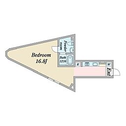 ＣＯＺＹ岡崎柱町 5階ワンルームの間取り