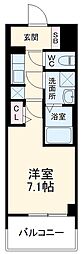 S-RESIDENCE一宮駅前 2階1Kの間取り