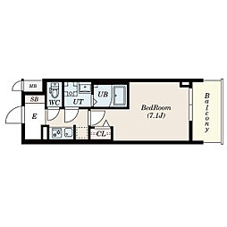 S-RESIDENCE一宮駅前 11階1Kの間取り