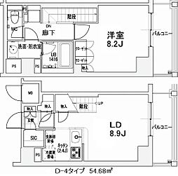 エスティメゾン王子 15階1LDKの間取り