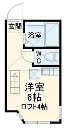 JR京浜東北・根岸線 川崎駅 バス13分 小田栄下車 徒歩2分の賃貸アパート 2階ワンルームの間取り
