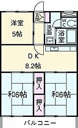 エス・テラス桂 4階3LDKの間取り