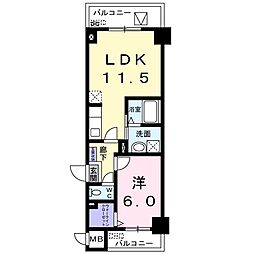 菊水レジデンス綱島1 1LDKの間取図画像