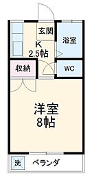 伊藤コーポ　Ａ 2階1Kの間取り