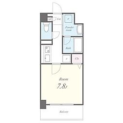 パークハイム日比野 5階1Kの間取り