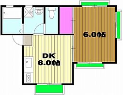 ハイツマイン 1DKの間取図画像
