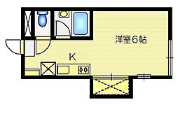 レジデンスブルーム　Ｄ 1階1Kの間取り