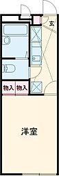 レオパレスメルベージュ 2階1Kの間取り