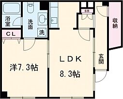 レガリア東中野レジデンスＷＥＳＴ 1階1LDKの間取り