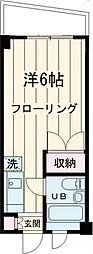 パールパーティー 2階ワンルームの間取り