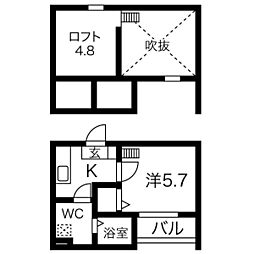 間取図画像 1K