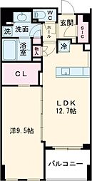 西武豊島線 豊島園駅 徒歩8分の賃貸マンション 4階1LDKの間取り