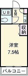 ヤングヴィレッジ嵯峨 5階1Kの間取り