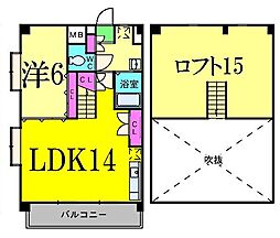 アーク松の木通り 6階1SLDKの間取り