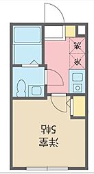 ＧＲＡＮＢＩＯＳ久我山 2階1Kの間取り
