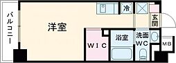 S-RESIDENCE東日暮里 7階ワンルームの間取り