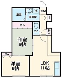 間取図画像 2LDK